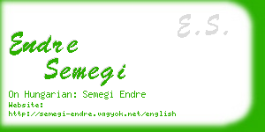 endre semegi business card